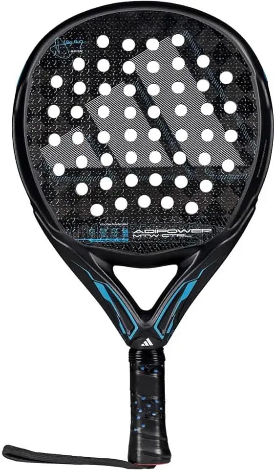adidas Adipower Multiweight Ctrl 3.4 Racket Álex Ruiz - Black Blue, Round Shape, EVA High Memory Foam, Carbon 18K