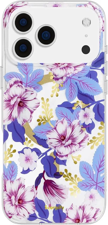 SCORPIFY for iPhone 17 Pro Case | Purple Hibiscus