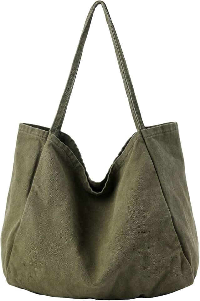 Canvas Tote Bag for Women Large Hobo Shoulder Bag for Work Travel Casual Message Bag Tote Purse handbags