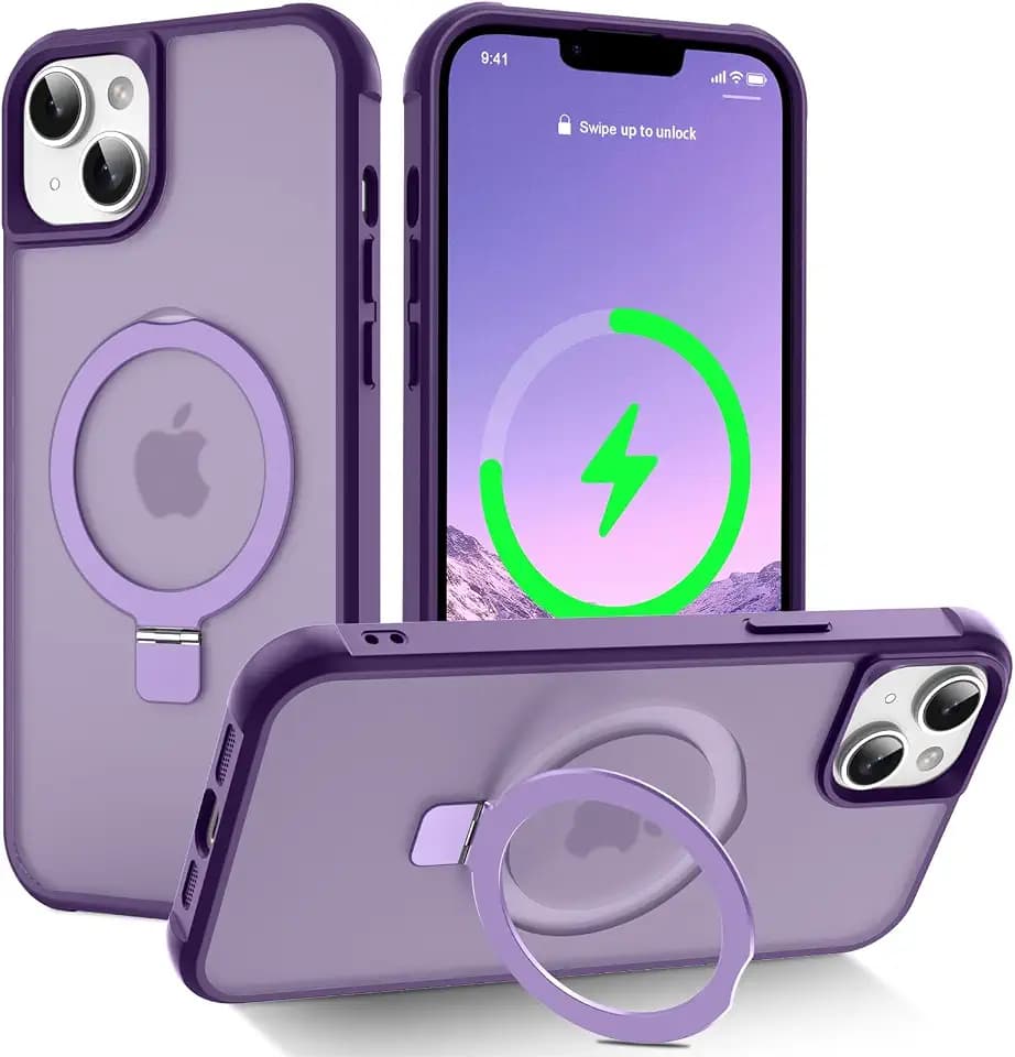 CHAOFEnG Compatible with iPhone 14 Case with Stand, Purple