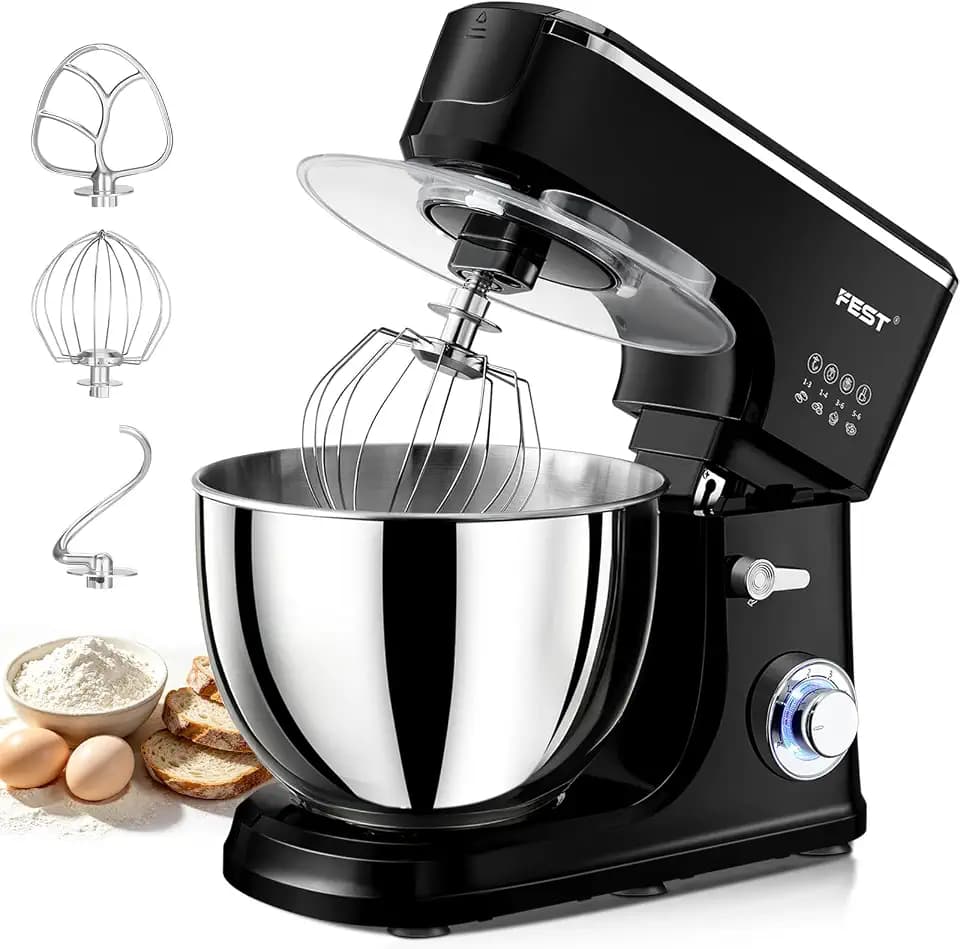 FEST 8.45QT Electric Kitchen Stand Mixer with 6 Speeds and 1500W Motor
