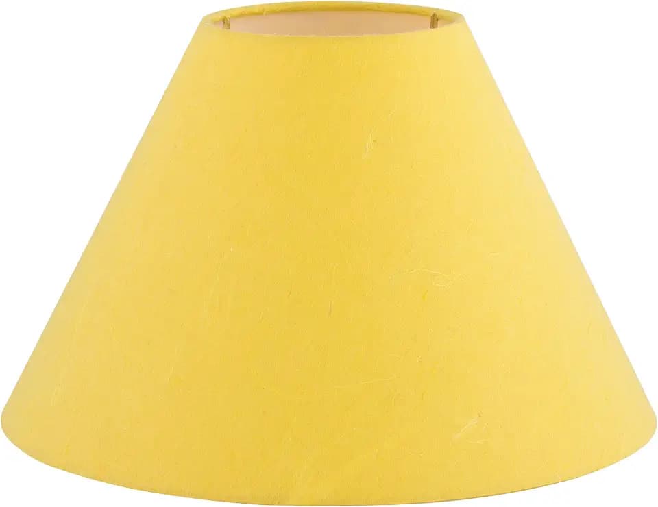 Aspen Creative 56045, Hardback Empire Transitional UNO Shade in Golden Yellow Washi Paper, 4" Top x 10" Bottom x 7" Slant, Slip UNO 36mm Table Lamp