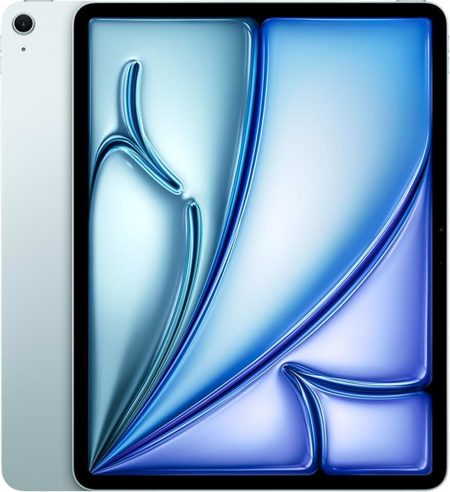 Apple iPad Air 13-inch (M4): Liquid Retina Display, 128GB, 12MP Front/Back Camera, Wi-Fi 7 with Apple N1, Touch ID, All-Day Battery Life — Blue