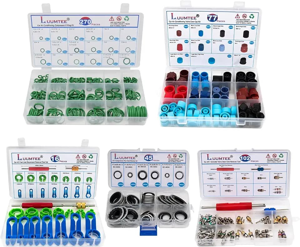 5 Sets Car A/C Repair Kits for R12 & R134a Systems (510PCS)