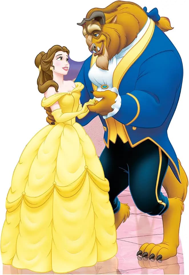 Cardboard People Belle & Beast Cardboard Cutout - Beauty and The Beast
