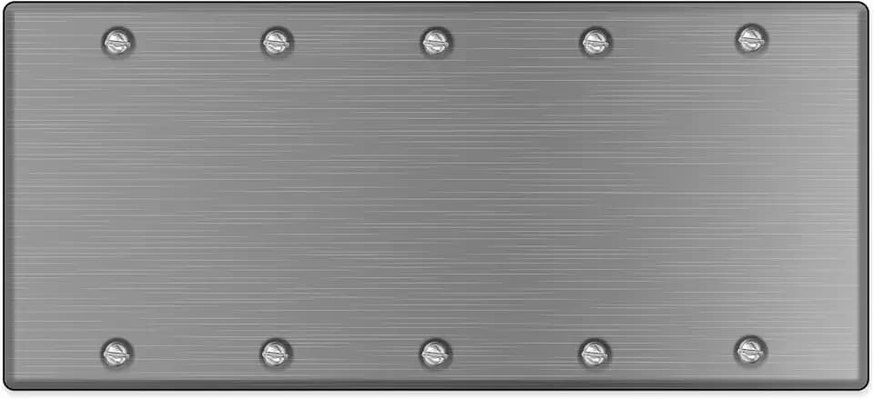 5-Gang Blank Stainless Steel Wall Plate Cover, Made in USA, Standard Size Stainless Steel Blank Light Switch Cover, Cover Plate for Unused Outlets & Electrical Boxes, Matching Screws