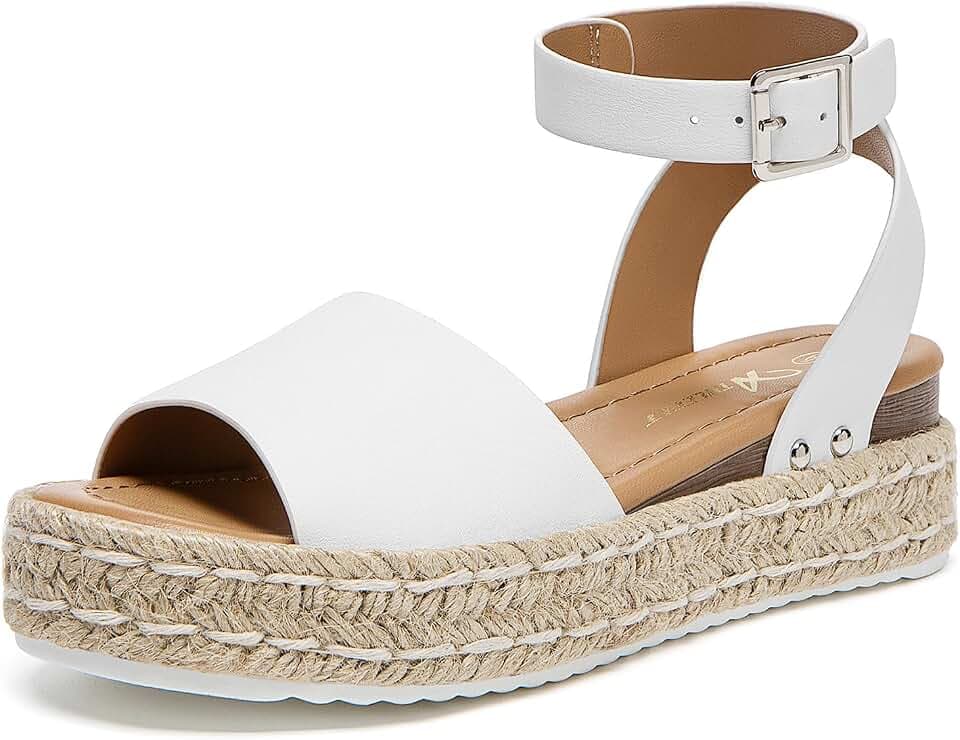 Athlefit Women's Espadrille Platform Wedge Sandals