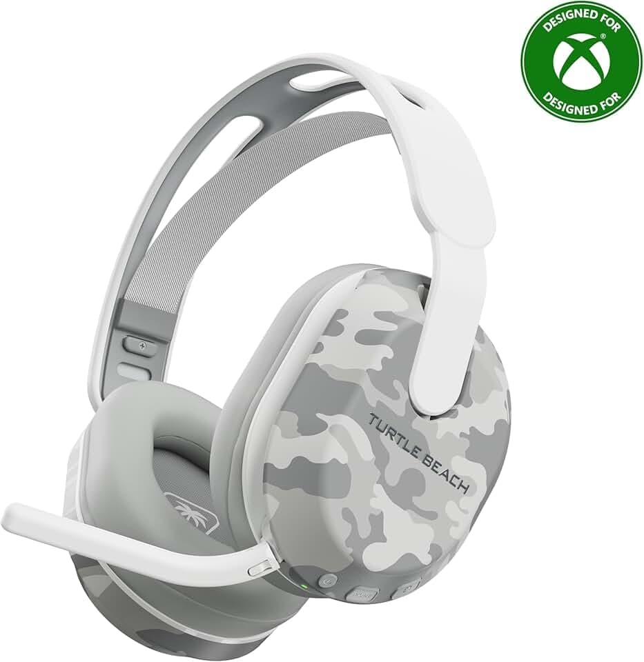 Turtle Beach Stealth 500 kabelloses Multiplattform-Gaming-Headset, Xbox, PC | Arctic Camo, XBOX Series X|S/XBOX One, Bluetooth, 40-mm-Treiber, 40-Std.-Akku, Flip-to-Mute-Mikrofon, Memory Foam