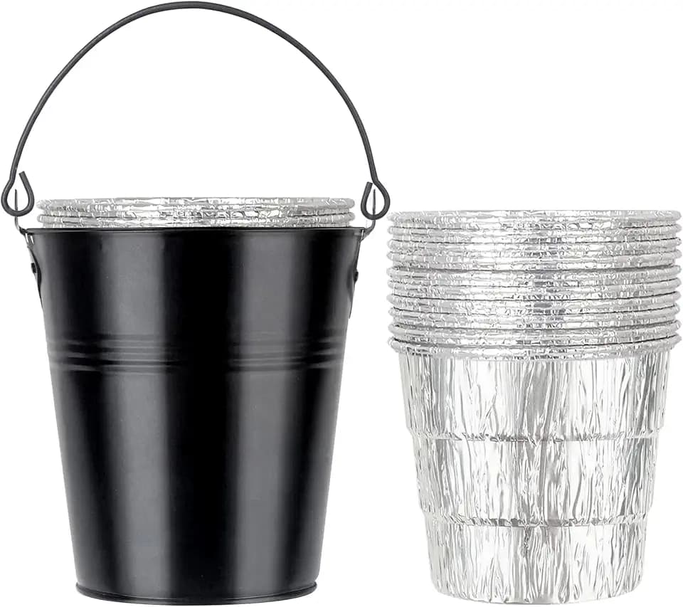 Grill Bucket for Grease, Traeger Grease Bucket 10 Packs Drip Grease Bucket Liners for Camp Chef, Traeger 20/22/34 Series, Pit Boss, Pellet Oklahoma Joe Rec Tec, z Grill Smoker Bucket
