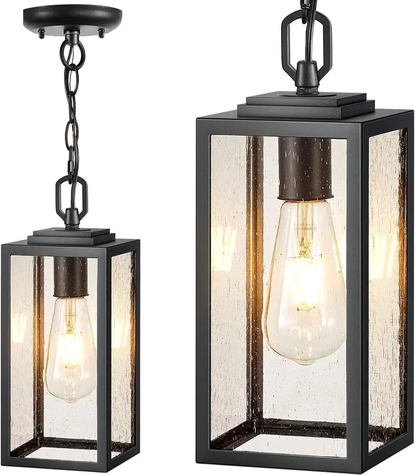 VIANIS Outdoor Hanging Lights, Exterior Pendant Light Fixtures for Porch