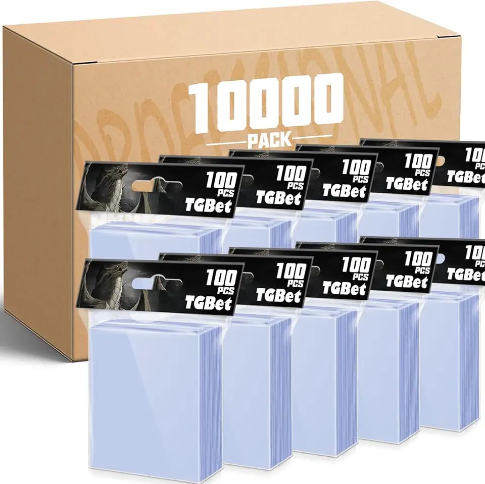 10000 Count MTG Card Sleeves Top Loaders for Trading Cards, Clear Baseball Card Sleeve, Soft Penny Card Sleeves Protectors Fits MTG Cards, Sports Cards, Game Cards