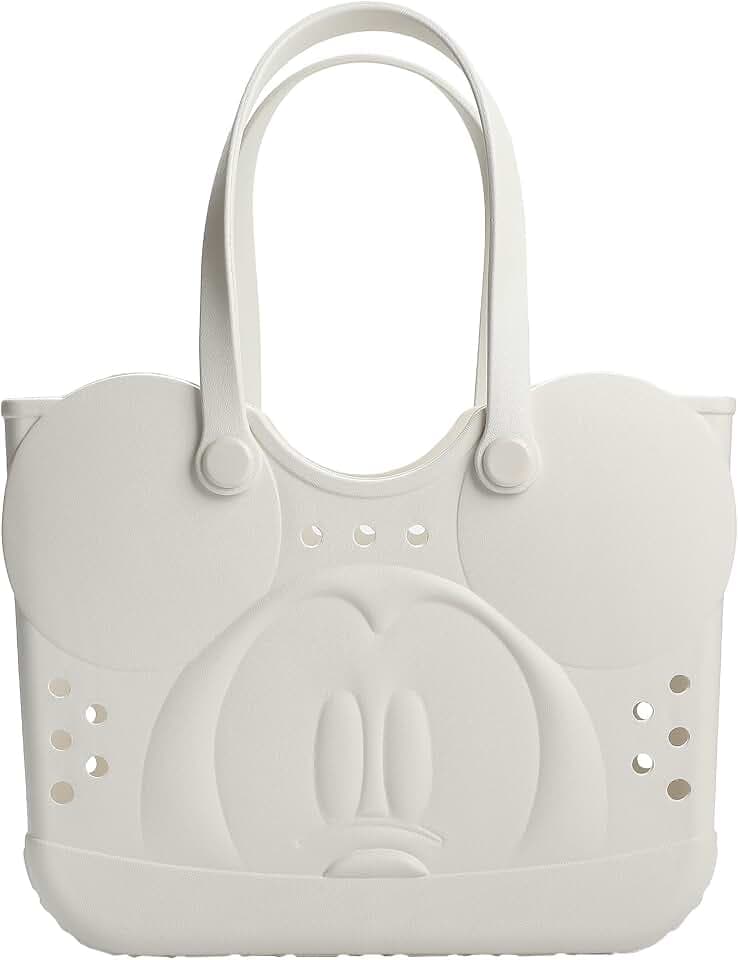 Disney Mickey Mouse 3D Character Face Cream 16.5" EVA Molded Gummy Tote