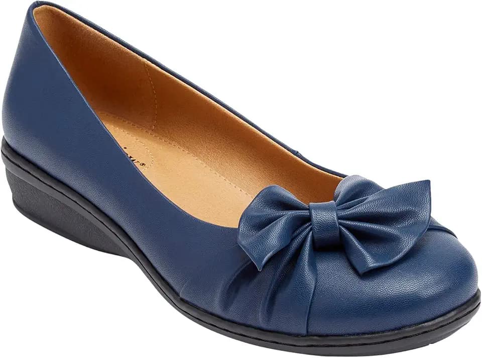 Comfortview Women's Wide Width The Pamela Slip-On Flat