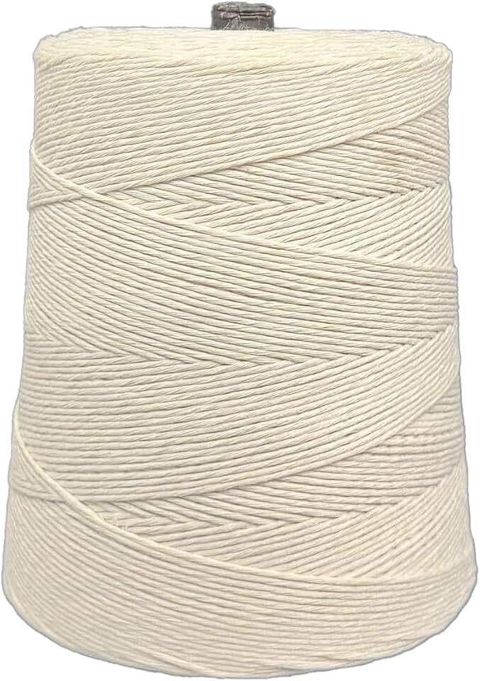 8 PLY Cotton Twine 2 lb Cone - 4800 feet, White