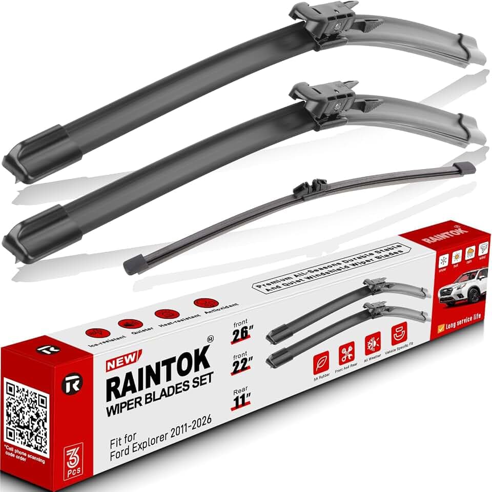3 Pack Windshield Wiper Blades Replacement for Ford Explorer 2011-2025 2026