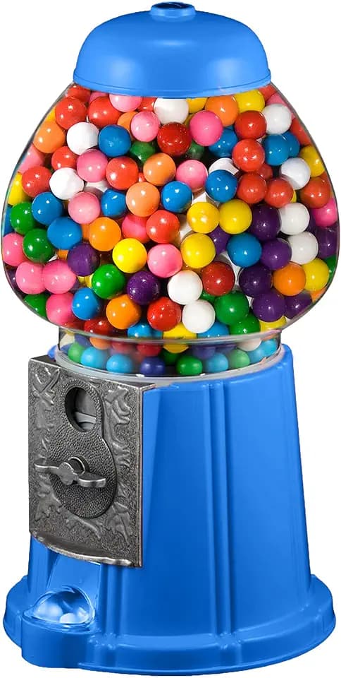 Great Northern Popcorn Vintage Gumball Machine, Blue, 11"