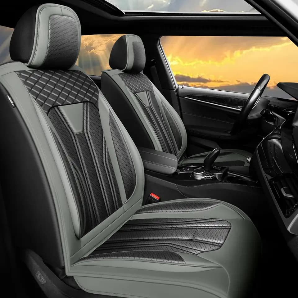 Car Seat Covers for Toyota Camry 2012-2025 2026 Gray & Black