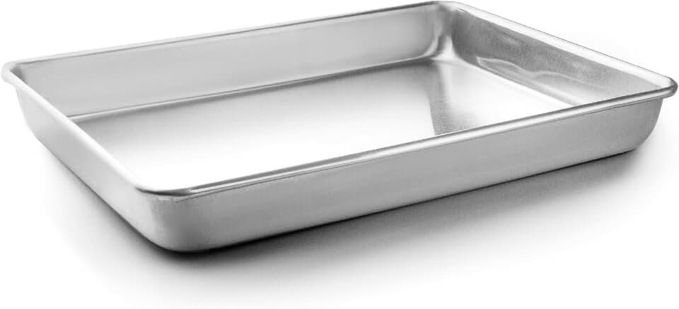 Lacor - 68465 - Master Backblech, Bratofen, Profi-Backblech, Backofen und Gefrierschrank, Stapelbar, Aluminium Natur, 45x33 cm, Höhe 5 cm