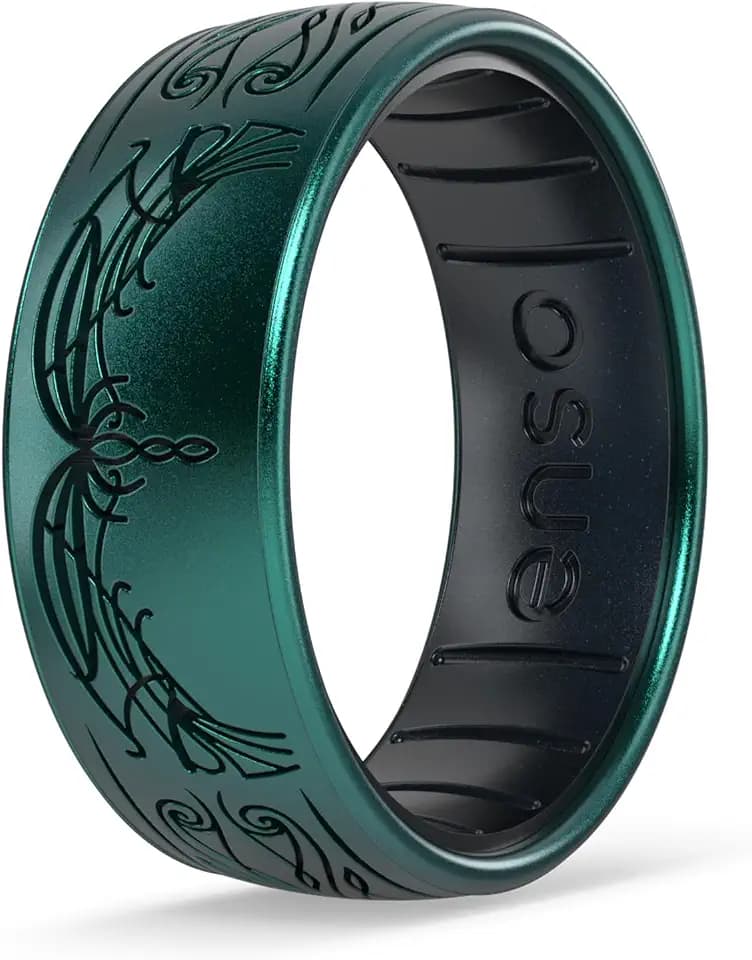 Enso Rings Lord of the Rings Collection - Comfortable DualTone Silicone Rings - Flexible Design