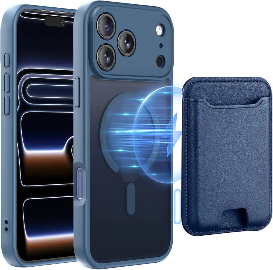 TopMade for iPhone 17 Pro Max Case with Mag-Safe Wallet, 4 Cards Holder