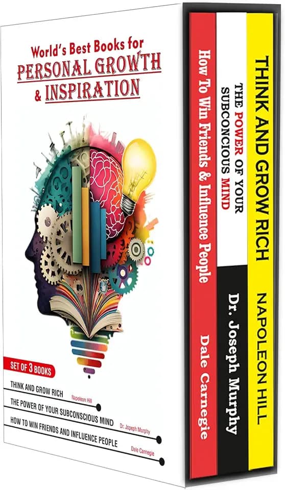 World s Best Books For Personal Growth & Inspiration (Box Set of 3 Books): Perfect Motivational Gift Set | Think & grow Rich | how to Win Friends & ... People | The Power of your Subconscious mind