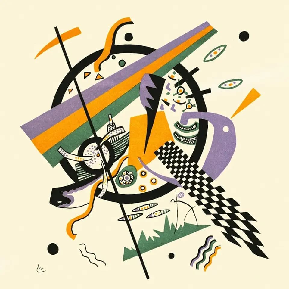 ART.COM Wall Art Print Small Worlds By Kandinsky by Wassily Kandinsky, 24" x 24"