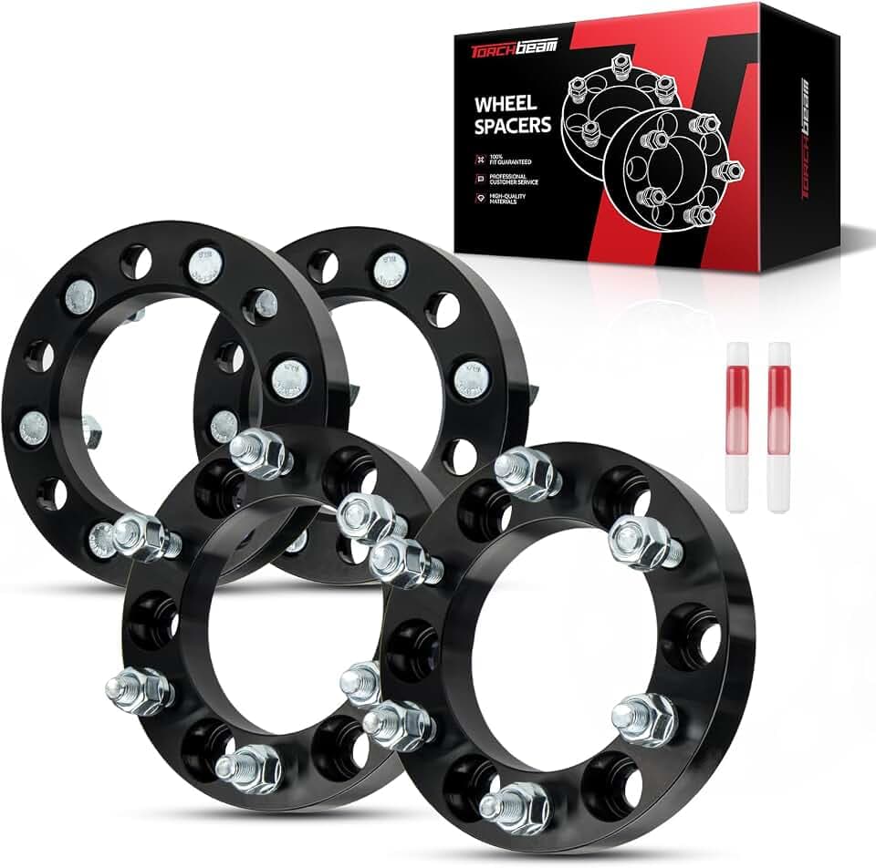 Torchbeam 6x5.5 Lug-Centric Wheel Spacers 1 inch for Toyota Tundra