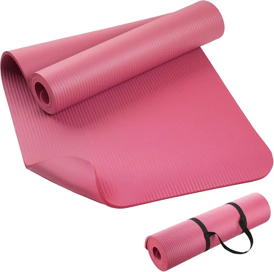 KEEP Extra Thick NBR Yoga Mat for Women & Men, 10mm Thick, 72”x32” Large Exercise Mat with Non-Slip Workout Mat for Yoga, Pilates, Stretching, Meditation – Wide & Cushioned Fitness Mat