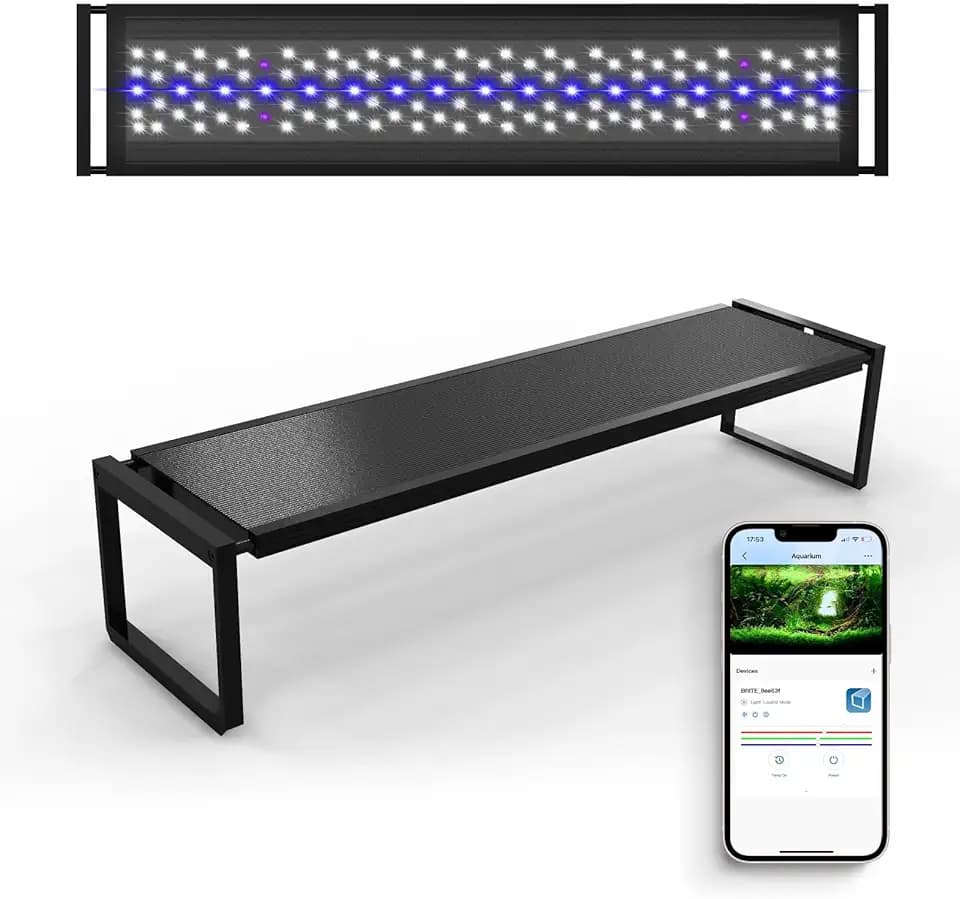 FZONE Aquarium Light 72W LED Plant Light for 47-55" Tanks, APP Control