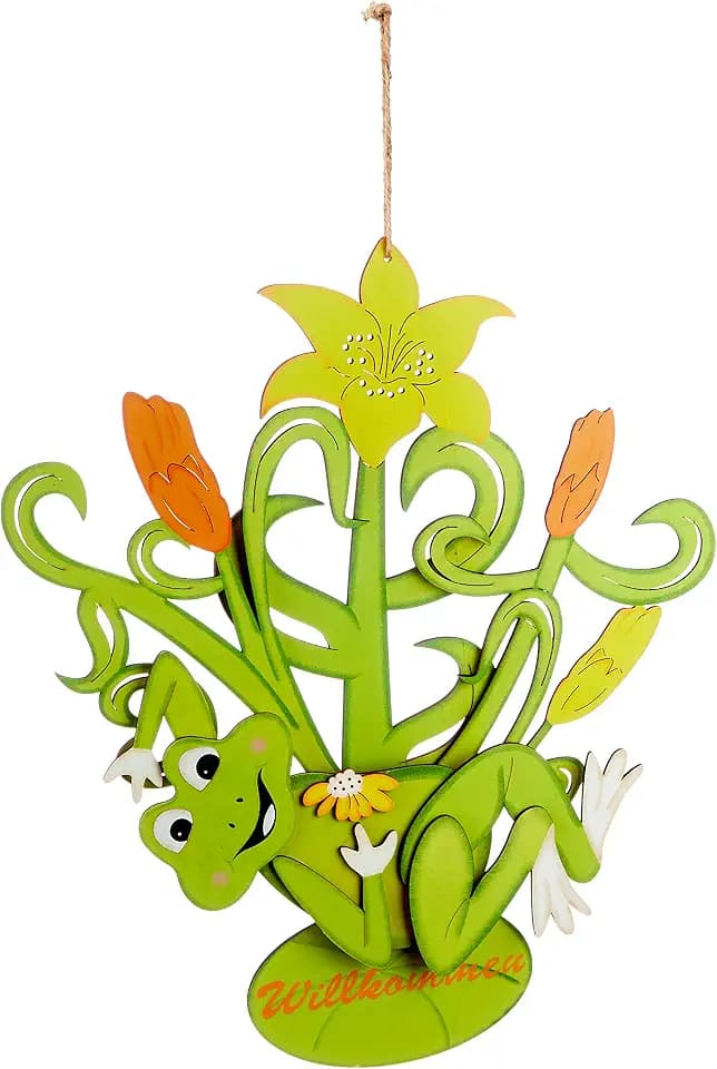 HGD Schild aus Holz ''Frosch, Bunt, Normal