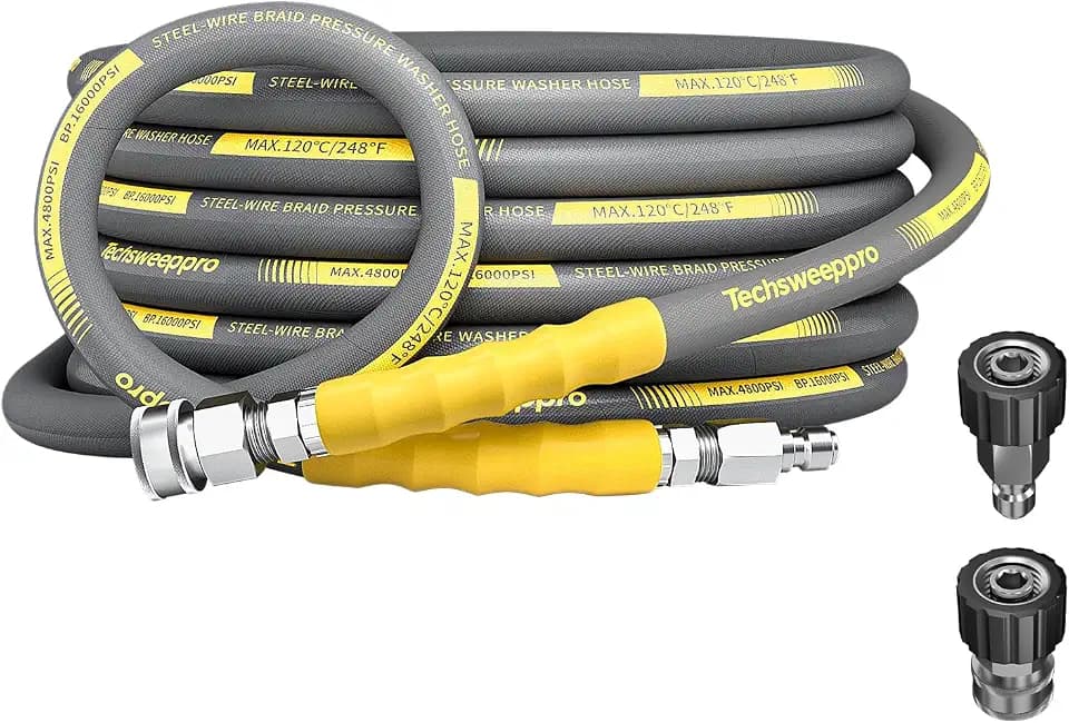 4800PSI Pressure Washer Hose 25FT with 3/8" Swivel Quick Connect