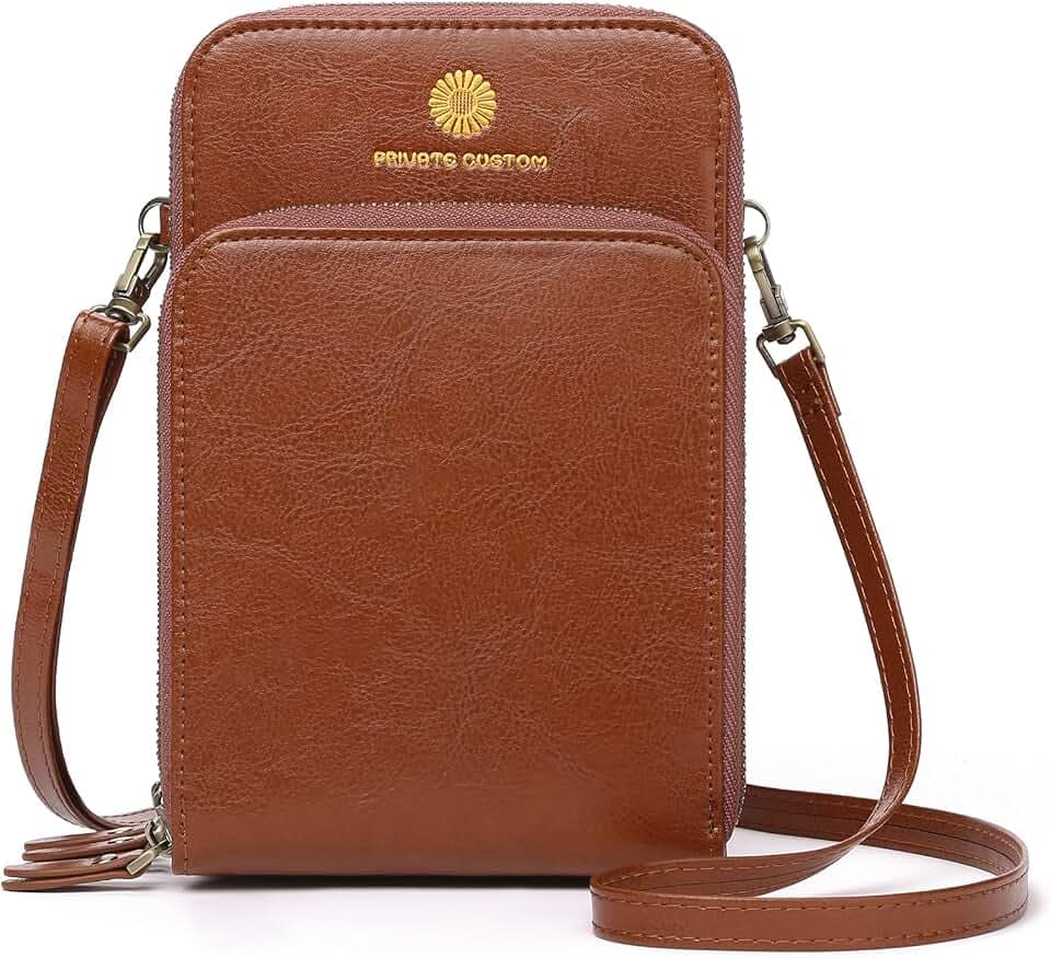 SENDEFN Handytasche zum Umhängen - Handy Umhängetasche Damen Handytasche Leder Handytasche mit Geldbörse zum Umhängen mit Kartenfächer Abnehmbar Schultergurt für Handy