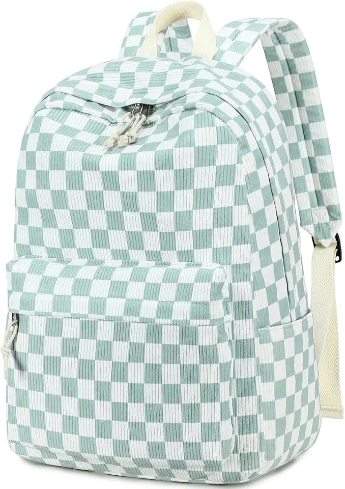 BTOOP School Backpack for Teens Large Corduroy Bookbag Lightweight 15.6 inch Laptop Bag for Girls Women Casual High School College