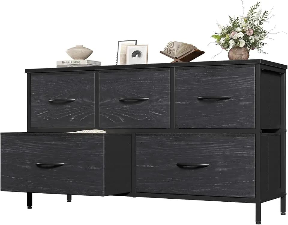 OLIXIS 5 Drawer Dresser for Bedroom, Storage Organizer Unit for Closet