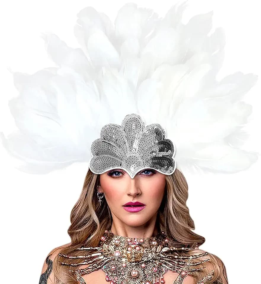 HOMELEX Feather Headpiece for Women, Carnival Showgirl Headdress