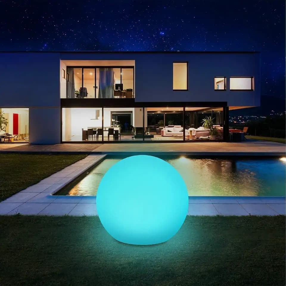 infray Solarlampen für außen, Solarleuchten für außen, Solar Gartenleuchten 30cm Solarkugel mit 9 Modi Leuchte, IP67 Wasserdicht LED Solarleuchten