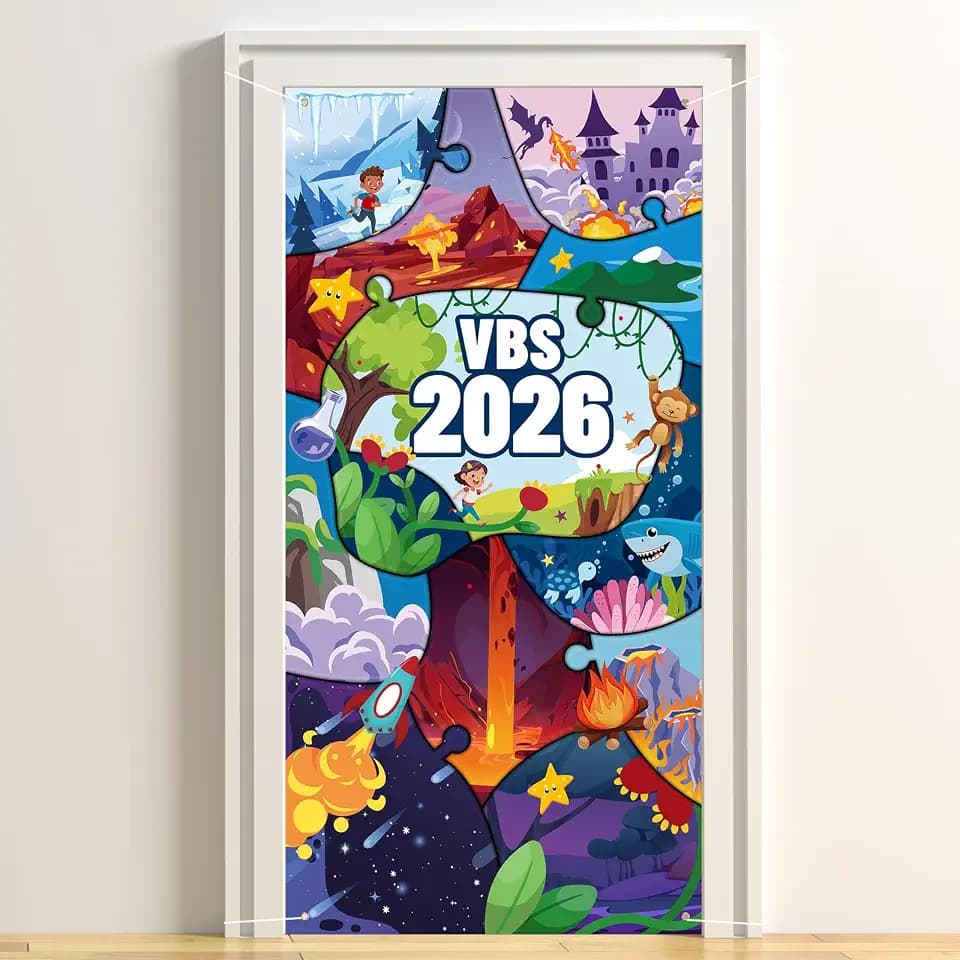 VBS 2026 Backdrop Decoration Adventure Door Cover