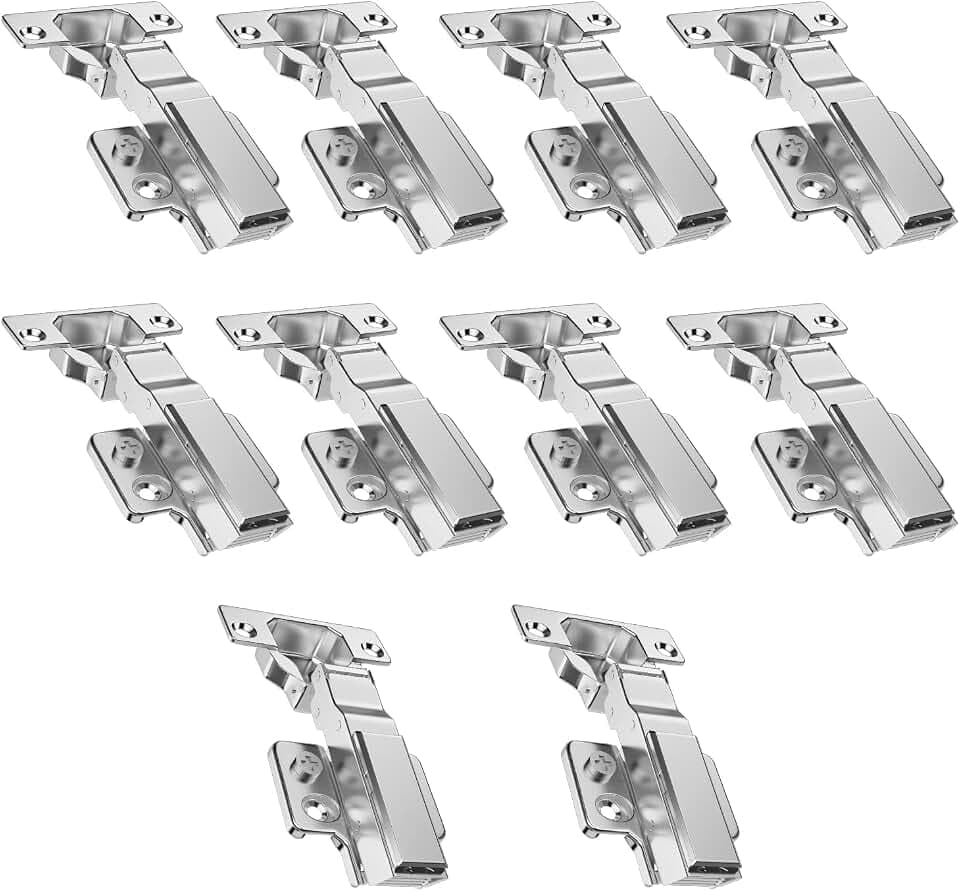 AOLISHENG Küchenschrank Schranktüren Scharniere softclose Eckanschlag Schrank Scharniere mit Schließautomatik (5 Paar (10 Stück))