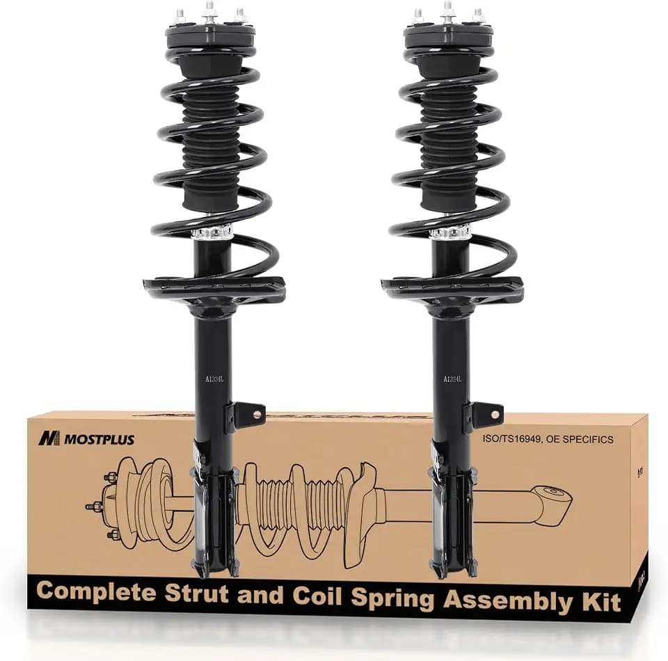 MOSTPLUS FWD Rear Complete Strut Assembly & Shock Absorber w/Coil Springs Compatible with Toyota 2008-2013 Highlander 2013-2015 Venza, Replace 172486 172485 (Set of 2)