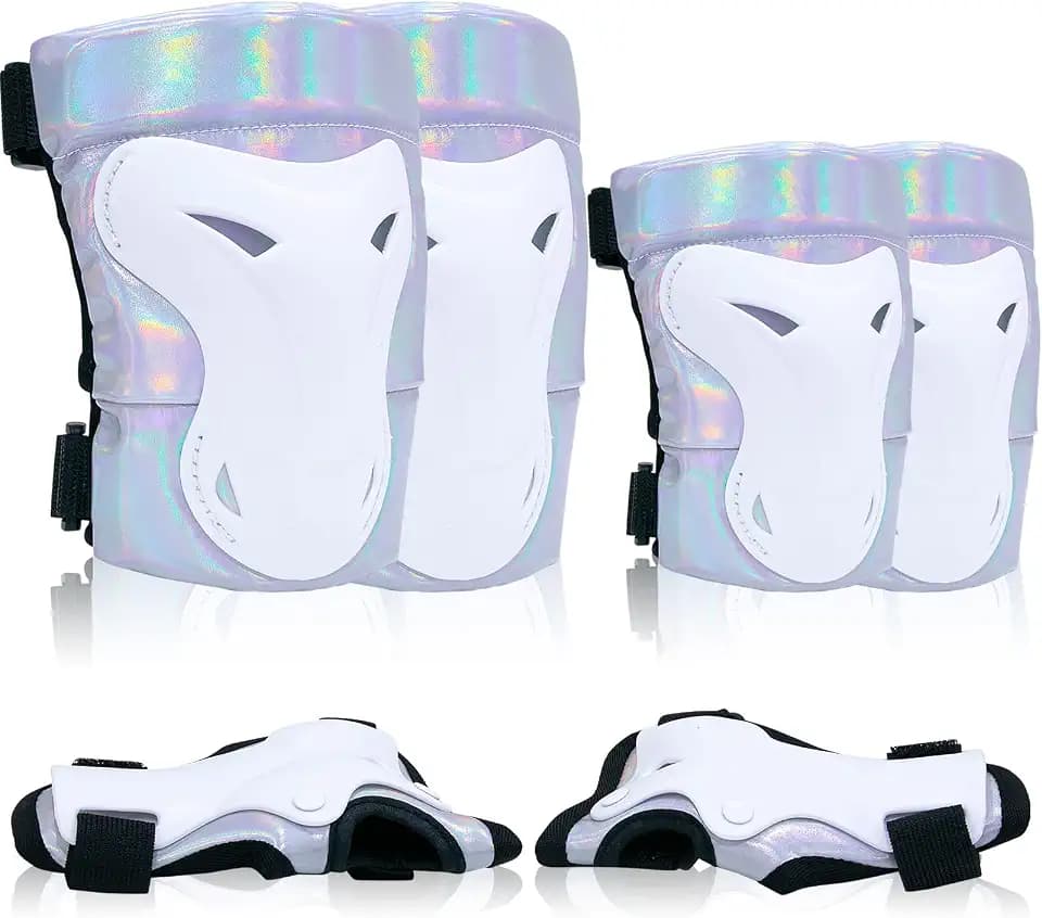 Bienbee Knee Pads for Men, Knee Pads Wrist Guard Knee and Elbow Pads Adult Protective Gear Set for Skateboard, Roller Skating, for Women Men Youth Adult Kids