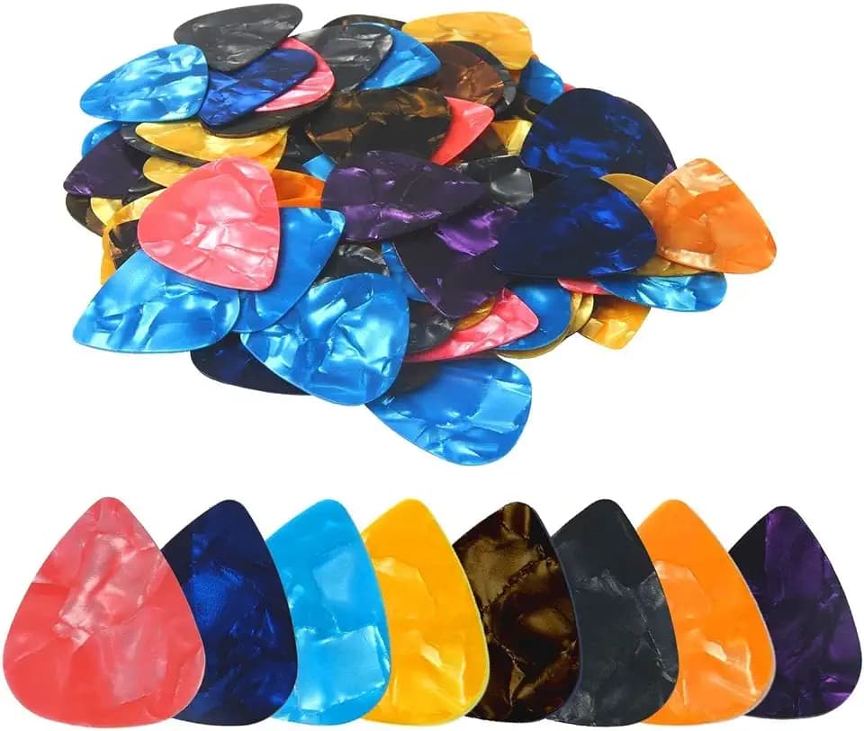 DECYOOL 100 Pack Guitar Picks 0.71mm for Acoustic Electric Guitars