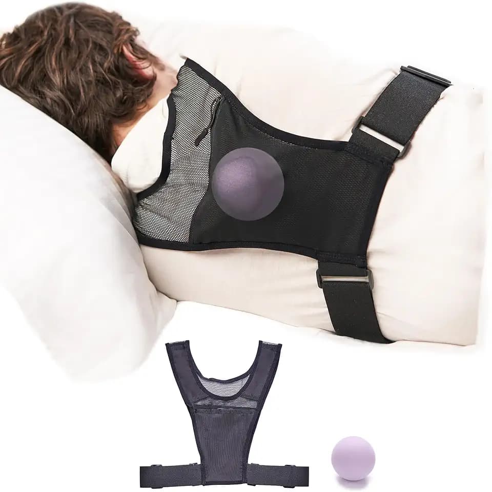 ODOXIA Schnarchstopper Weste | Anti Schnarch Schlaftrainer für Seitenschläfer | Mit Ball zur Vermeidung von Rückenschlaf | Apnoe Schlaf Gerät | Leicht, Verstellbar | Sleep Position Trainer