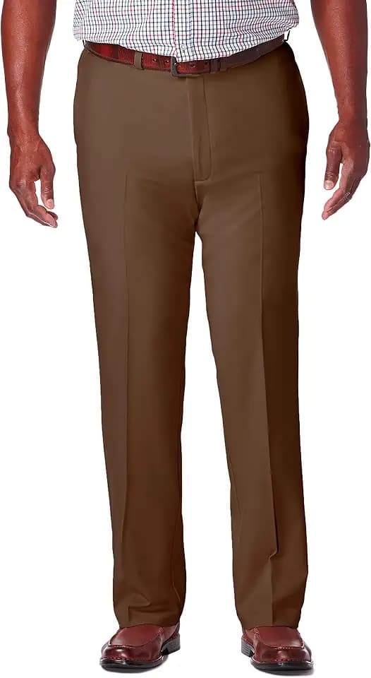 Haggar Cool 18 Pro Herren-Golfhose, gerade Passform, Flache Vorderseite, leger, Stretch, Golfhose