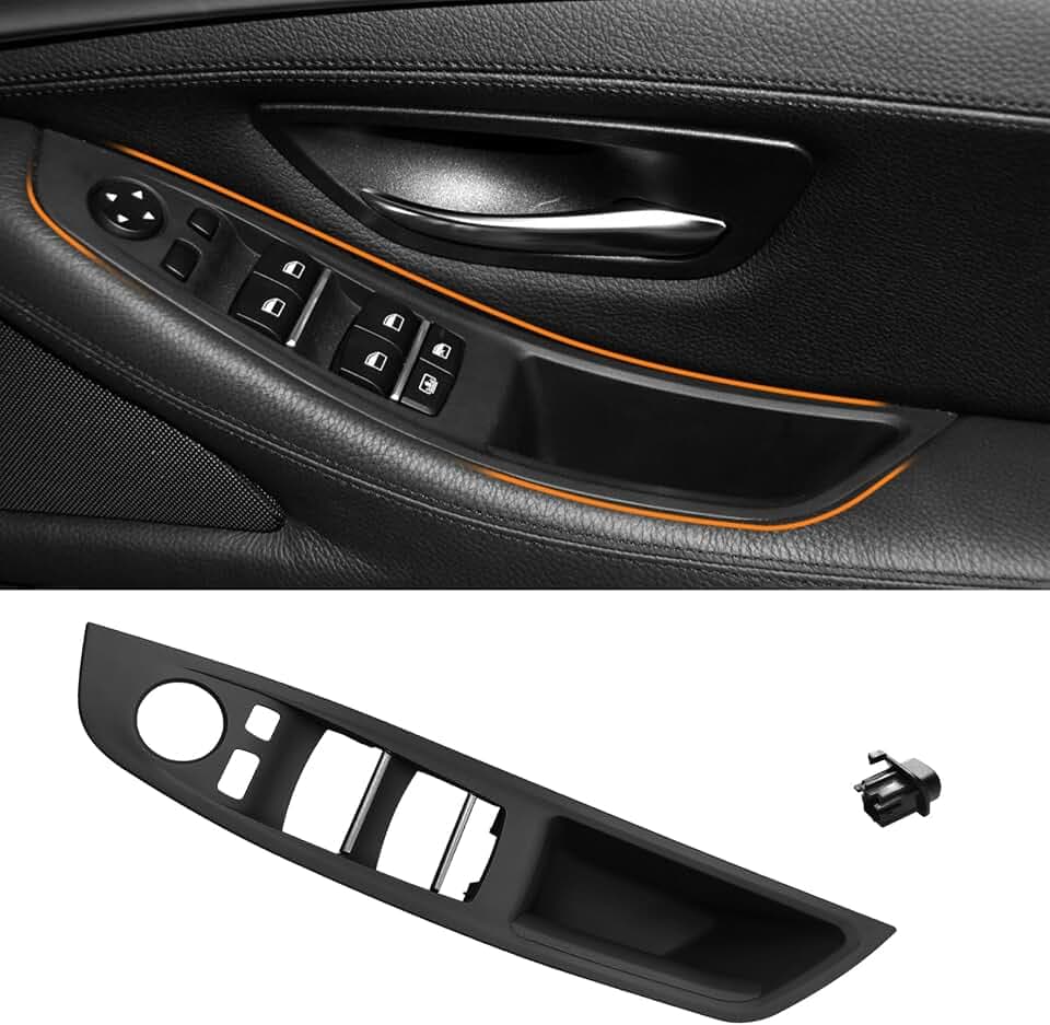 TTCR-II Kompatibel mit Fahrerseite Autotürgriff BMW 5er F10/F11 Rechts Fronttür-Armlehne-Ziehgriff für BMW F10/F11 520 523 525 528 530 535 (2010-2016) - Schwarz
