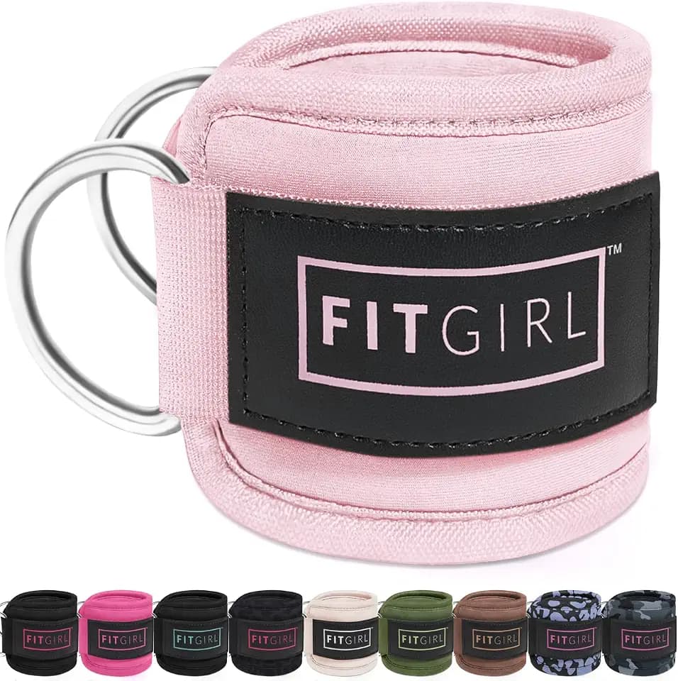 FITGIRL Ankle Strap for Cable Machine – Premium Padding and Comfort for Cable Exercise Machines, Cable Exercise Attachment for Home & Gym, Glute Workouts - Kickbacks, Leg Extensions, Hip Abductors