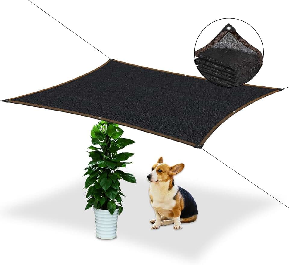 Rechteckige Sonnensegel - 3x4m Robust 70% Sonnenschutz Schwarz Markise Stoff Balkon TerrassenüBerdachung Garten Uv Schutz für Pflanzen HundehüTte Pool GewäChshaus