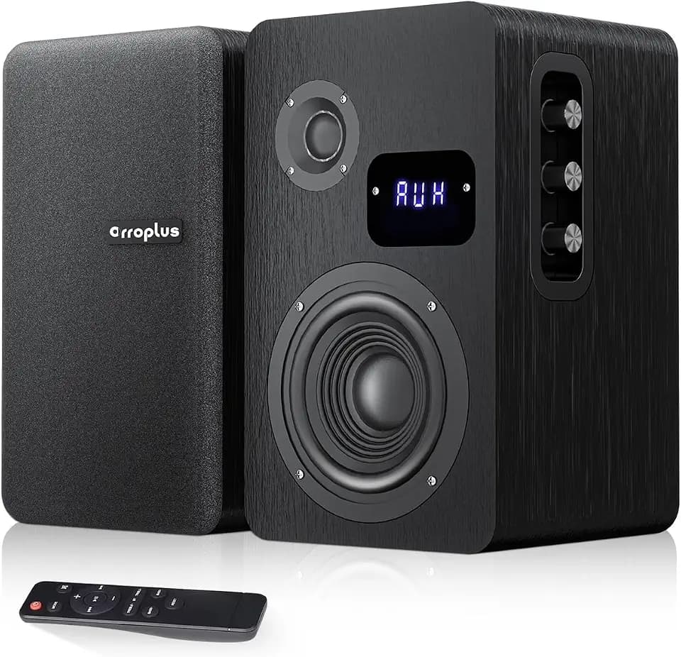 Powered Bookshelf Speakers for Turntable, 40W*2, 4 Inch Woofer