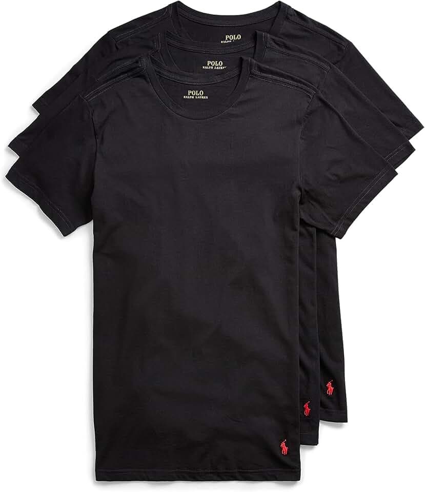 Polo Ralph Lauren Underwear Men's Slim Fit Cotton Crew Tee 3 Pack