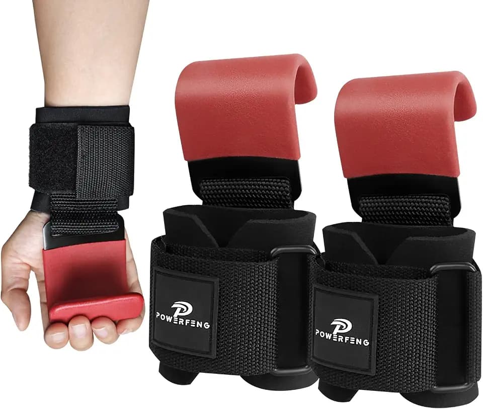 Lifting Hooks for Weight Lifting: Weightlifting Hooks Wrist Straps Hand Grip Support for Deadlift Weightlifting Gym Gloves for Men & Women