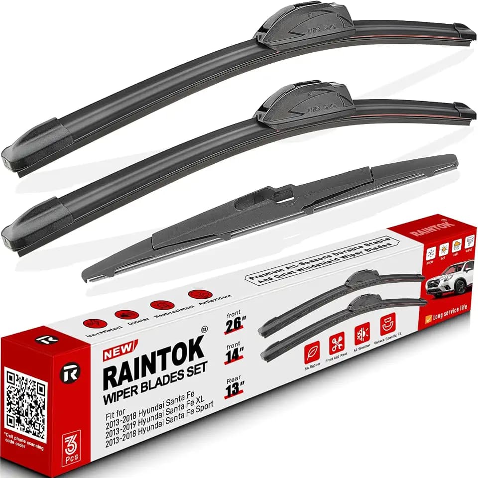 3 Pack Windshield Wiper Blades Replacement for Hyundai Santa Fe 2013-2018
